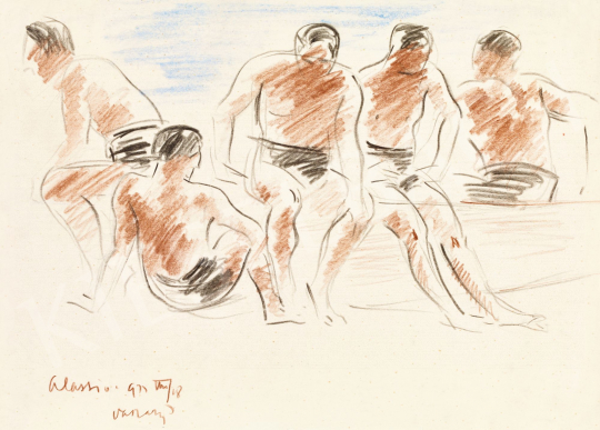  Vaszary, János - Italian Beach I. (The Watchers), 1922 | 58th Spring Auction auction / 85 Lot