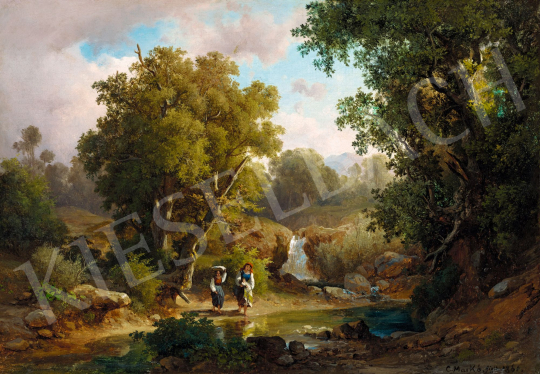 Ifj. Markó, Károly jr. - Italian Landscape with Brook, 1861 | 58th Spring Auction auction / 89 Lot