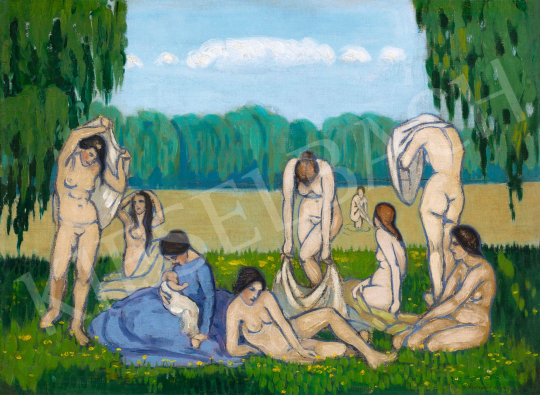  Kernstok, Károly - Bathers (By the Danube), c. 1910 | 58th Spring Auction auction / 216 Lot