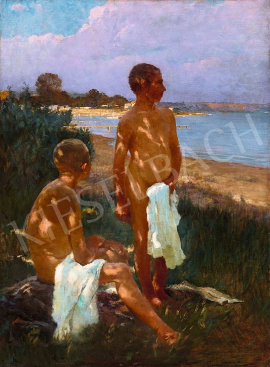  Unknown Hungarian painting, c. 1910 (approximately István Mérő) - By the Water | 58th Spring Auction auction / 18 Lot