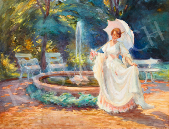 Eleőd, Karola (Vámossyné) - Rendezvous (Castle Park), 1920 | 58th Spring Auction auction / 31 Lot