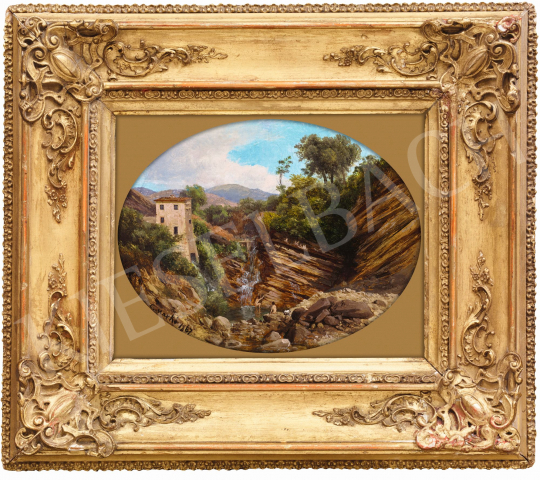 Ifj. Markó, Károly jr. - Bathers by the Waterfall, 1867 | 58th Spring Auction auction / 42 Lot