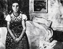  Czóbel, Béla - Little Girl In Front of a Bed, 1905 