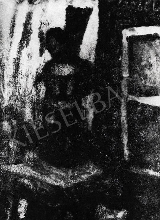  Czóbel Béla - Enteriőr Szt. Sebestyén szoborral, 1928 festménye