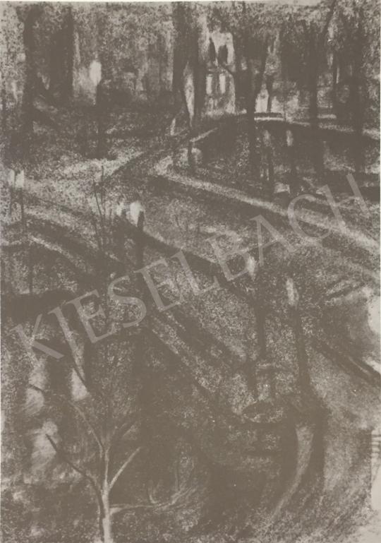 Gráber, Margit - Bridge over the River Seine, 1926 painting