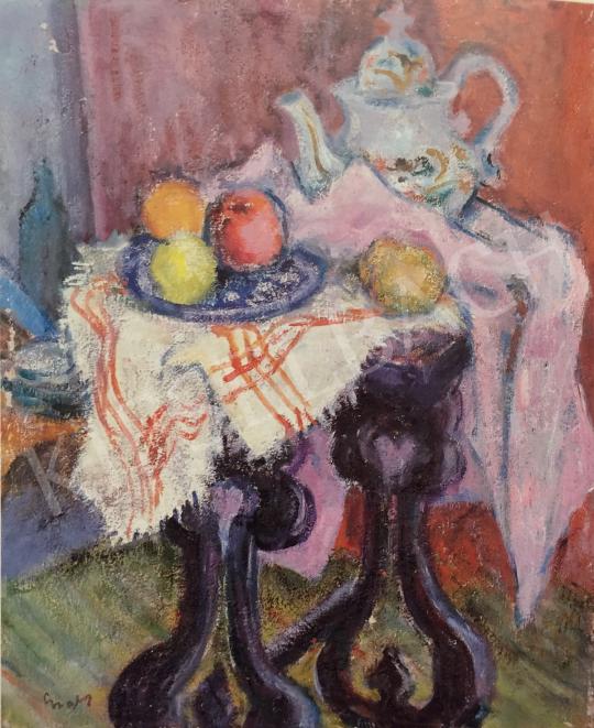 Gráber, Margit - Table Still Life, 1980 painting