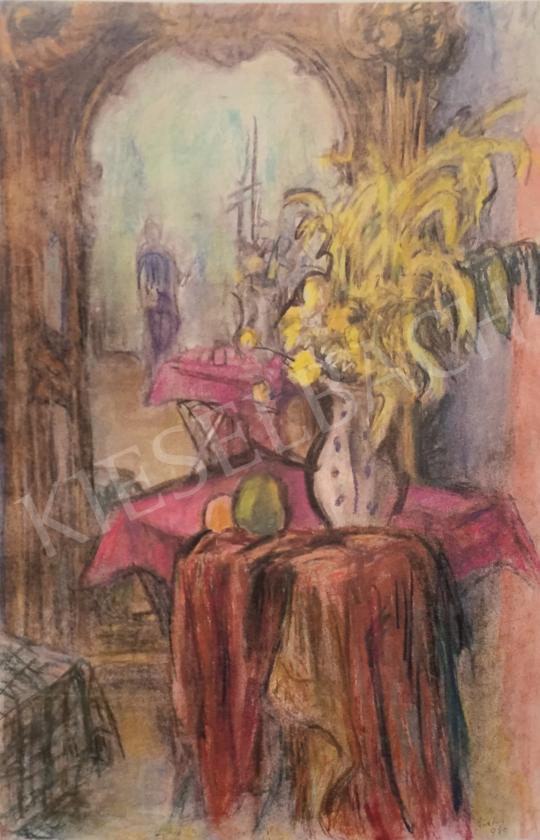 Gráber Margit - A tükör, 1980 festménye