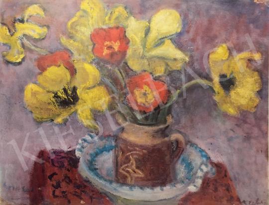 Gráber, Margit - Flower Still Life, 1981 painting