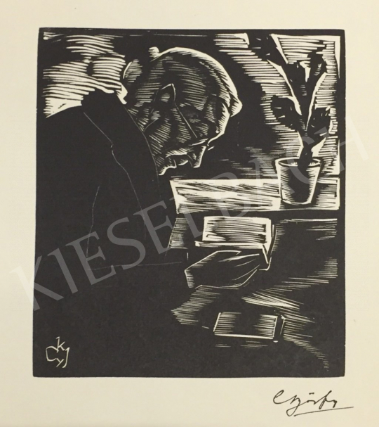 For sale Győrfy, K. József - Self Portrait (The Writer) 's painting