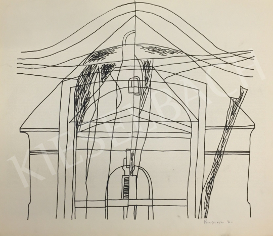 Krajcsovics, Éva - Building Sketch painting