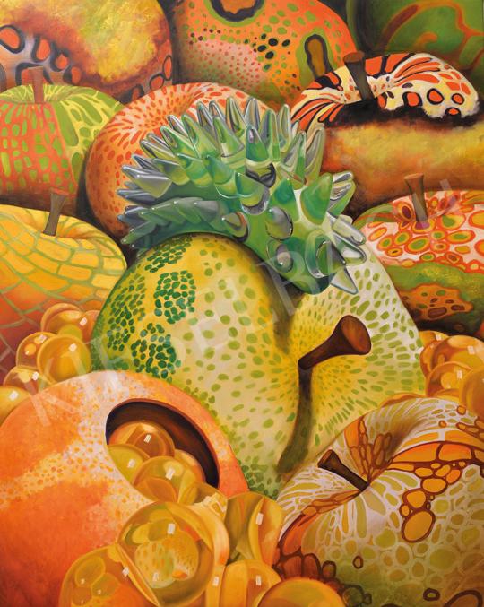  Naomi Devil - Temptation Orange-green, 2016 painting