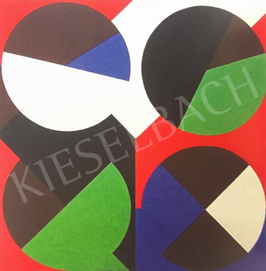  Lantos Ferenc - Osztott körök, 1967 festménye