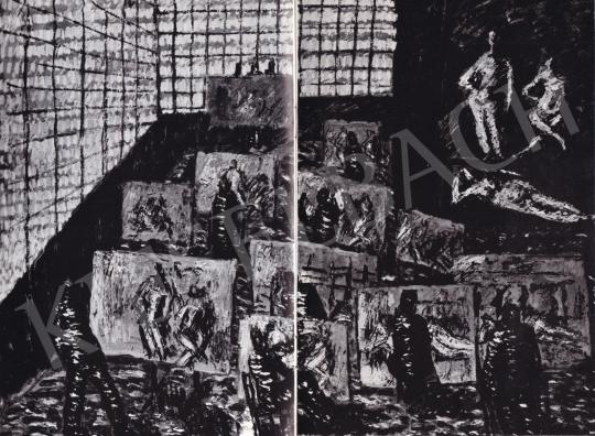  Román György - Műterem, 1977 festménye