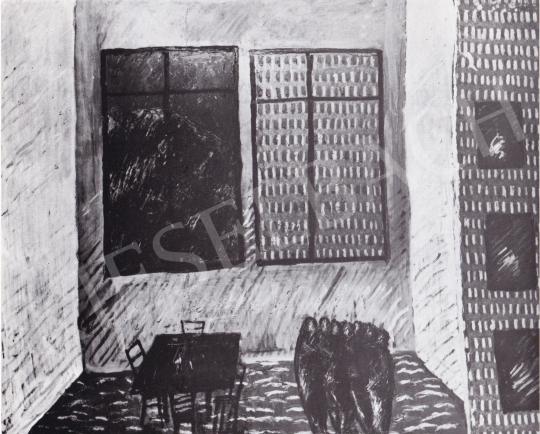  Román György - Gyülekezet, 1977 festménye