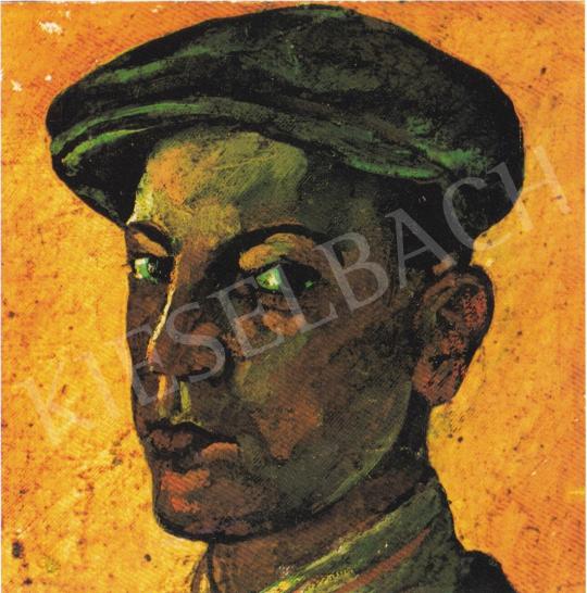 Vajda, Lajos - Self-Portrait with Cap,1925 painting