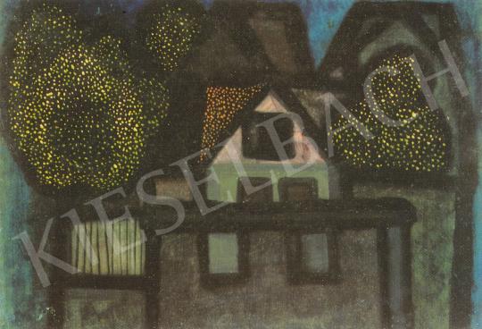 Vajda, Lajos - Riverside House with Walls, 1936 painting