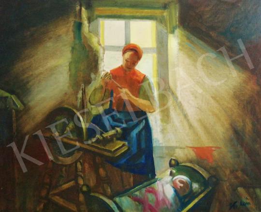 Kohán György - Fonó anya gyermekével festménye