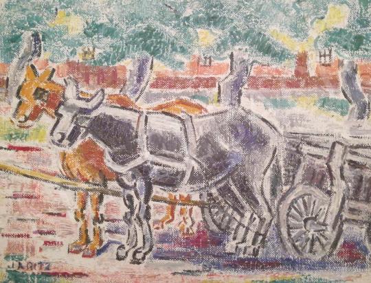 Járitz, Józsa - Horse-Drawn Carriage painting