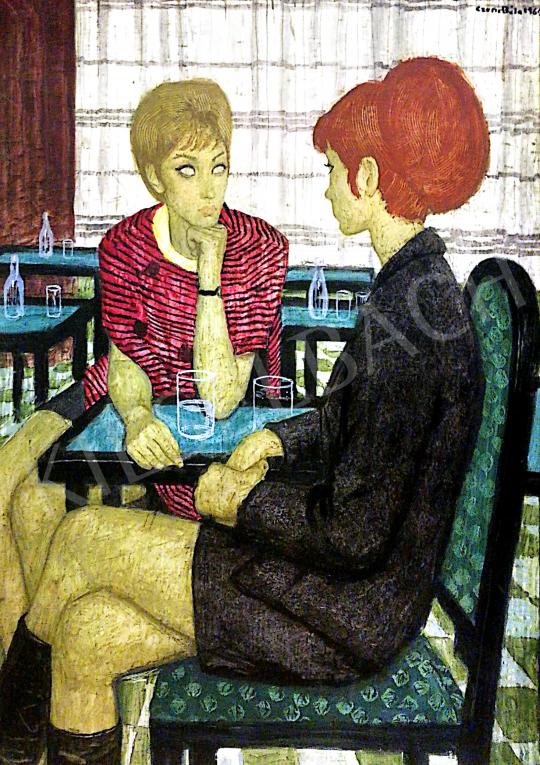 Czene, Béla jr. - Breakfast in the Bar, 1969 painting