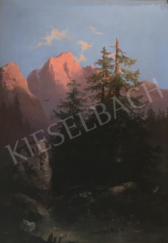 For sale Unknown Austrian painter - Landscape with Mountains 's painting