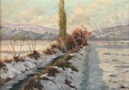  Zombory Moldován, Béla (Zombory-Moldován Béla - Winter Landscape with Brook 