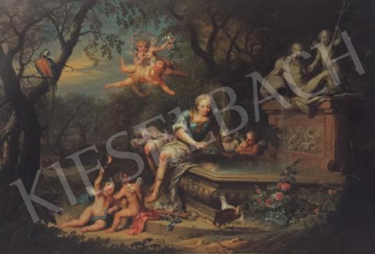  Johann Georg Platzer - Nárcisz a szökőkútnál, 1740 festménye