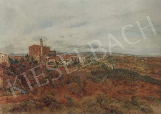  Rudolf von Alt - View of Siena, 1871 painting