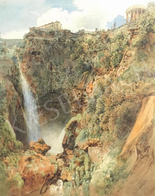  Rudolf von Alt - Tivoli near Rome with sibyl temple, 1835 painting