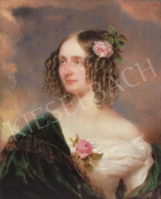  Moritz Michael Daffinger - Portré egy fiatal hölgyről, 1825 festménye