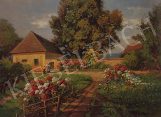  Therese Schachner - Summer Flowering in Weingut, 1920 painting