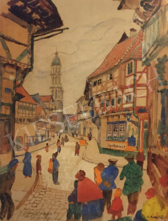  Oskar Laske - Waage Braunschweigban 1920 festménye