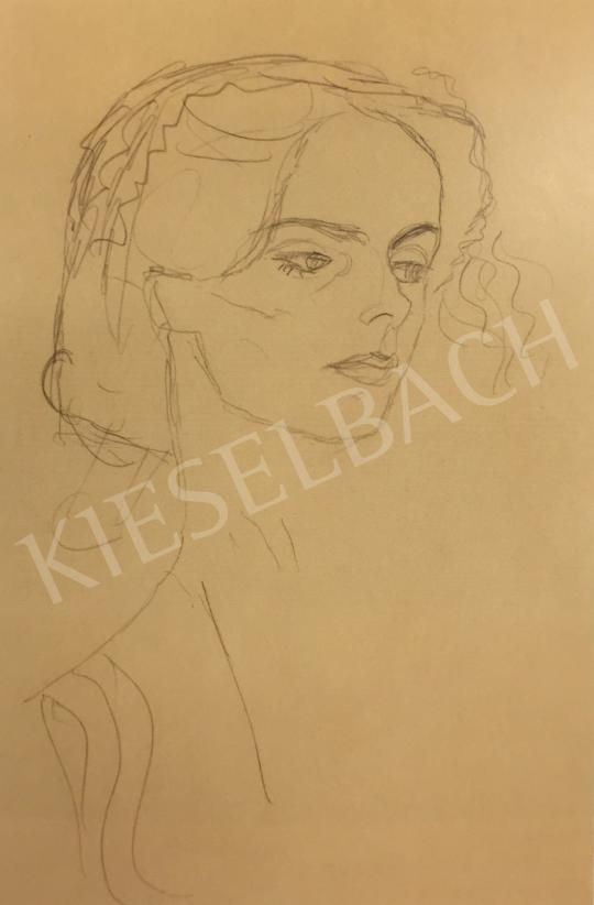  Gustav Klimt - Female Head, from three quarterly profiles, 1916-18 painting
