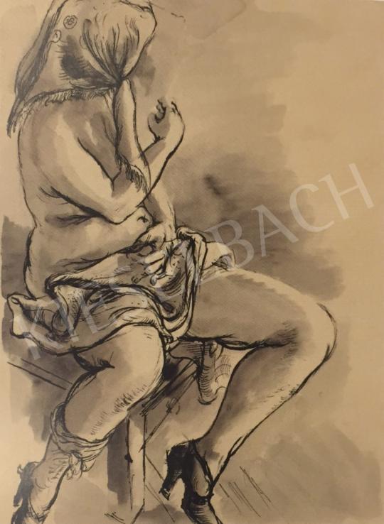  George Grosz - Sitting Model ,1936 painting