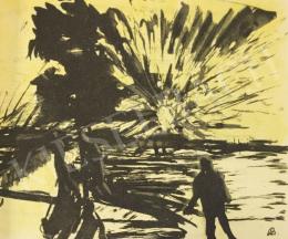  Bernáth Aurél - Napnyugta a Kapos pataknál, 1915 