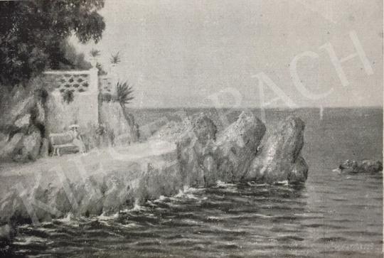  Czölder Dezső - Abbáziai Tengerparti (részlet) festménye