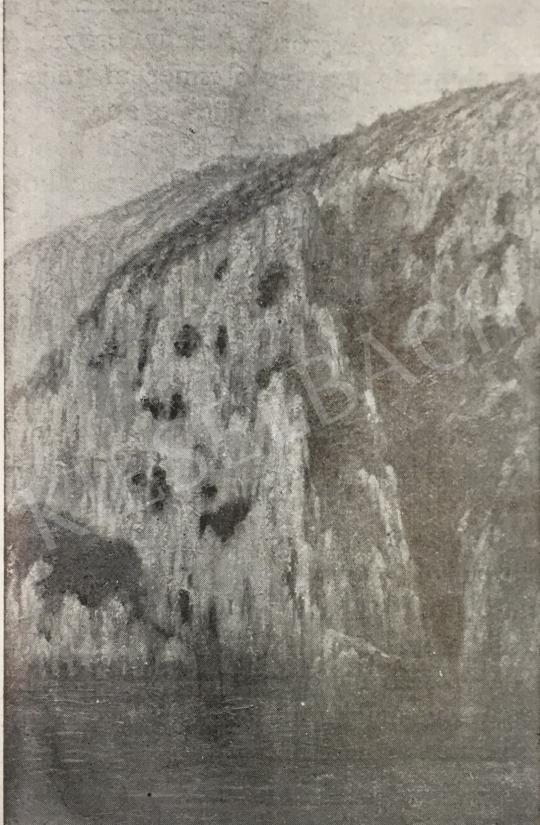  Czölder Dezső - Sziklafal az Adria partján festménye