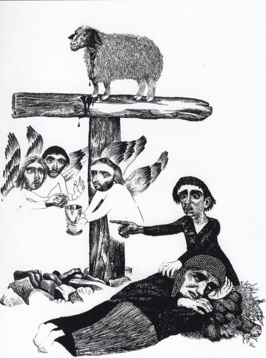  Somogyi, Győző - God's Sheep, 1974 painting