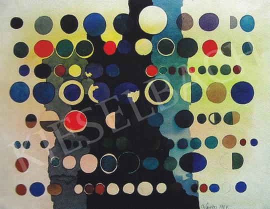  Lantos Ferenc - Körök, 1967 painting