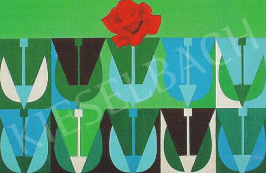  Lantos Ferenc - Tulips Garden, 1970 painting