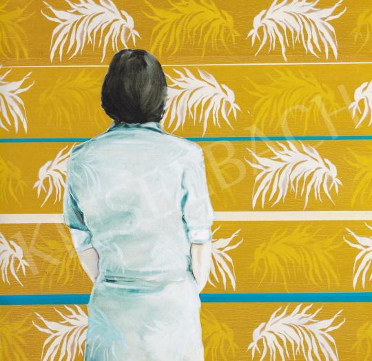 Hatházi László András - Női alak háttal, 2004 festménye