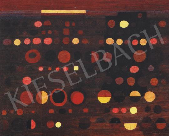  Lantos Ferenc - Composition with Cicles, 1964 painting
