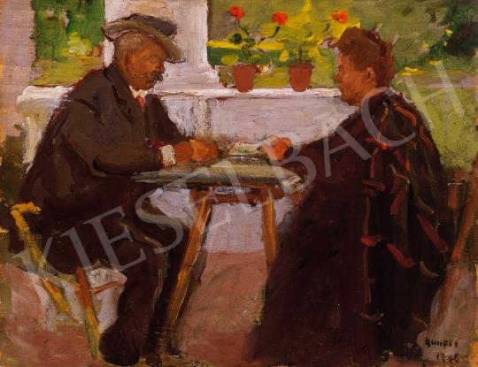  Kunffy, Lajos - Playing Cards on the Verandah | 18th Auction auction / 152 Lot