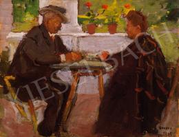  Kunffy, Lajos - Playing Cards on the Verandah 