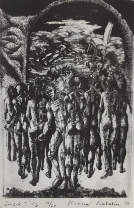 Hervai, Katalin - Fates, 1984 painting