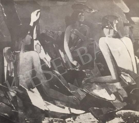  Bér Rudolf - Guggoló Nők festménye