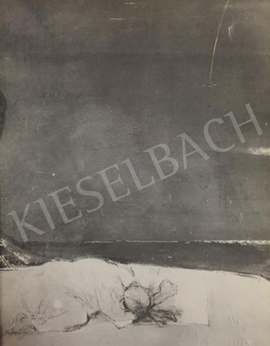 Fábián Gyöngyvér - Egyedül a parton festménye