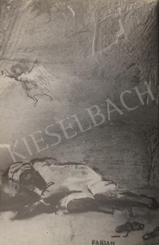 Fábián Gyöngyvér - Fekvő nő angyallal festménye