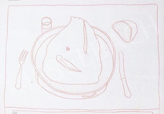 Földi Péter - Fejhús, 2003 festménye