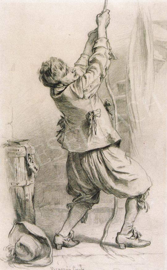  Benczúr, Gyula - The Alarm Bell, c.1878 painting