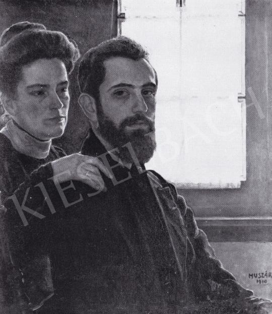 Huszár, Vilmos - Self-Portrait with His Wife, 1910 painting